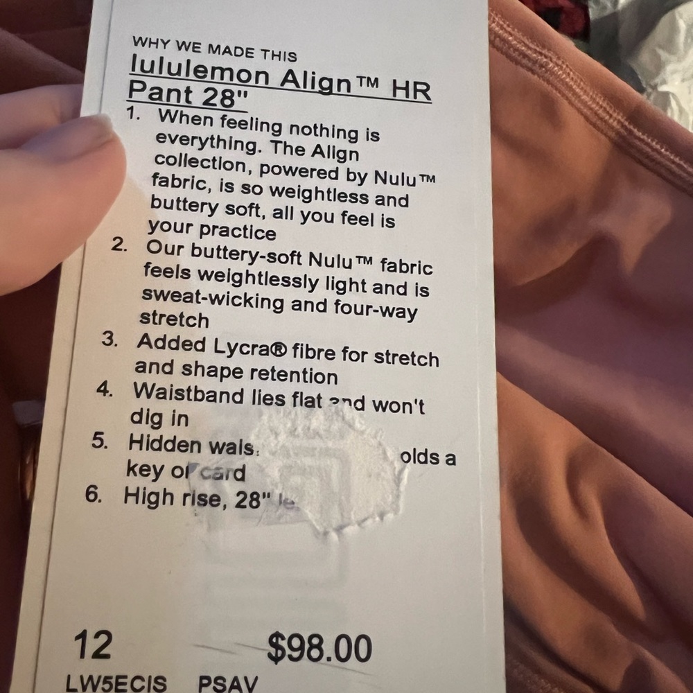 Lululemon Align High Rise 28” leggings/pant